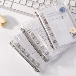 简约ins风M5活页本外壳PVC透明手帐夹A8双扣五孔通用可替换单壳