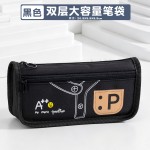 韩版牛仔风笔袋儿童男孩子初中小学生帆布收纳文具袋铅笔盒袋批发