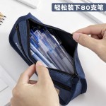 韩版牛仔风笔袋儿童男孩子初中小学生帆布收纳文具袋铅笔盒袋批发