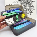 马利炭笔盒铅笔盒子素描文具盒塑料大容量素描笔盒美术生绘画速写