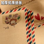 复古英文牛皮纸航空信封欧西式古风信丰包装纸袋明信片封套现金袋