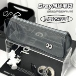 立体U型网纱笔袋简约高颜值学生文具考试笔袋便携收纳袋大容量