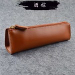 新款简约大容量笔袋小众皮质办公收纳袋初高中小学生文具袋笔袋