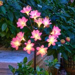 太阳能庭院地插灯仿真花灯户外萤火虫防水花园草坪LED光纤花灯