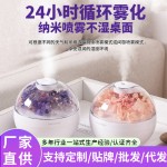 跨境花朵加湿器创意家用车载香薰多功能保湿喷雾永生花加湿器小型