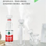 甜甜圈加湿器 氛围夜灯车载大喷雾usb便携式矿泉水瓶棒棒糖加湿器