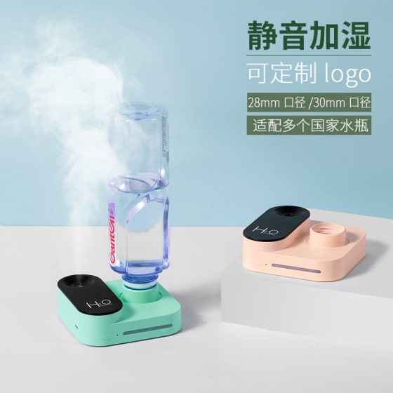 新款迷你相机雾化器 USB桌面萌宠大喷雾无线可充电矿泉水瓶加湿器