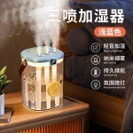 跨境新款加湿器家用轻音卧室三喷大雾量便携式办公室小型2026喷雾