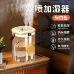 跨境新款加湿器家用轻音卧室三喷大雾量便携式办公室小型2026喷雾