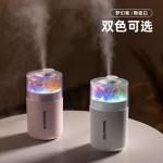 新款创意永生花加湿器 大雾量usb夜灯家用迷你空气车载加湿器跨境