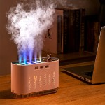 跨境新品空气加湿器家用静音卧室五孔喷雾香薰创意动感七彩声控拾
