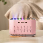 跨境新品空气加湿器家用静音卧室五孔喷雾香薰创意动感七彩声控拾
