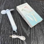 跨境竹蜻蜓式手持迷你风扇3档轻巧随身便携usb充电夏季户外小风扇