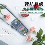 现货手持小风扇数显折叠户外便携usb充电宝手机支架迷你挂脖风扇