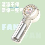 卡通便携式手持风扇USB充电款户外挂绳风扇高颜值萌趣涡轮风扇