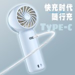 卡通便携式手持风扇USB充电款户外挂绳风扇高颜值萌趣涡轮风扇