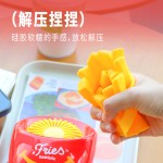 汉堡包充电桌面风扇 USB收纳学生台式薯条小风扇萌趣桌面小摆件