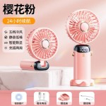 夏季爆款手持折叠风扇带手机支架迷你usb充电制冷桌面小风扇