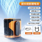 小型高速挂腰风扇USB充电数显便携式百档大风力调节手持风扇户外