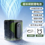 小型高速挂腰风扇USB充电数显便携式百档大风力调节手持风扇户外