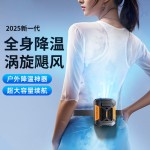 爆款降温神器冰敷感挂脖户外工地便携随身露营手持夹腰挂腰小风扇