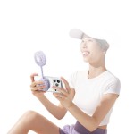 磁吸手持风扇迷你便携式手机支架静音大风力折叠户外随身小空调