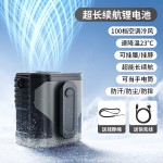跨境户外高速挂腰风扇工地随身夹腰便携式数显100档强力挂脖风扇