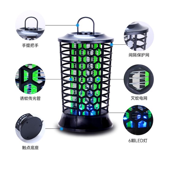 跨境新款电击式灭蚊灯室内家用led静音灭蚊灯户外USB灭蚊器批发