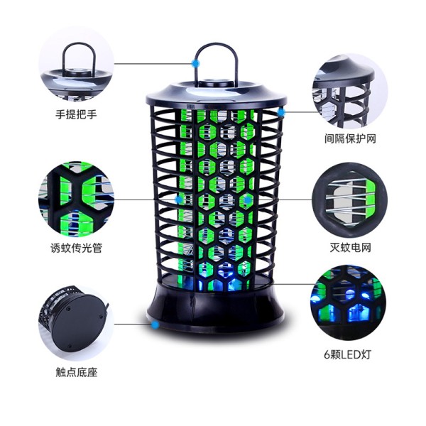跨境新款电击式灭蚊灯室内家用led静音灭蚊灯户外USB灭蚊器批发