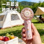 创意卡通萌宠透明手持风扇USB充电学生便携式可爱迷你小风扇礼物