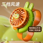 儿童萌宠手表风扇USB充电卡通手持迷你小风扇学生便携式小孩礼物