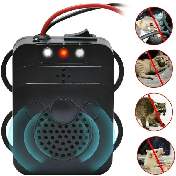 跨境新品车载驱鼠器超声波动物驱赶器三供电室内可用驱鼠神器