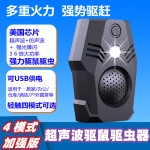 超声波驱鼠器亚马逊热销强声光驱赶 USB大功率驱虫鼠螨器厂家