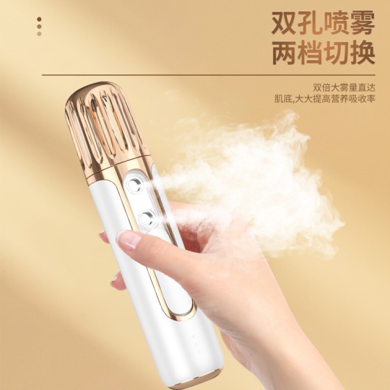 面部双喷润肤仪便携式脸部保湿蒸脸器冷喷机加湿喷雾仪测试补水仪