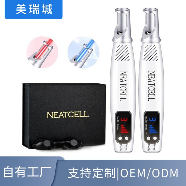 跨境皮秒笔美容仪便携家用手持扫痣扫斑笔皮秒机红蓝光皮秒美容仪