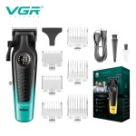 VGR196跨境外贸新款理发器店美发专用数显充电推剪发廊油头电推子
