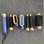 跨境爆款多合一卷发器热风梳多功能吹风机自动卷发棒美发造型器