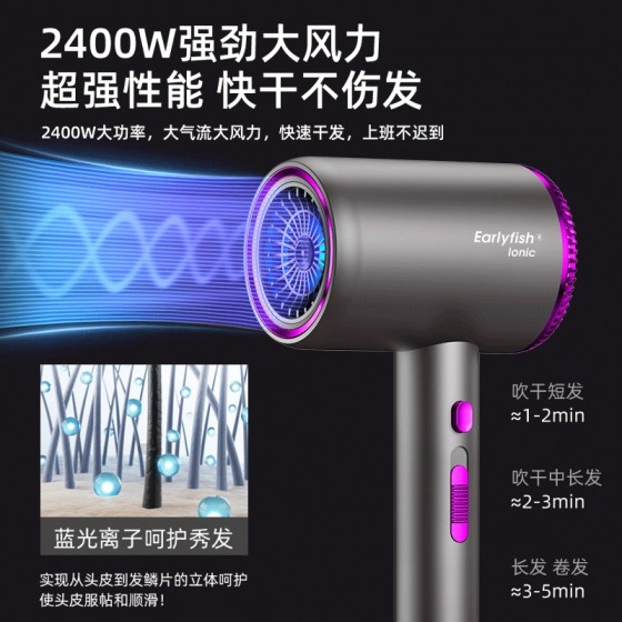 跨境大功率吹风机家用负离子护发恒温速干大风力学生电吹风筒批发