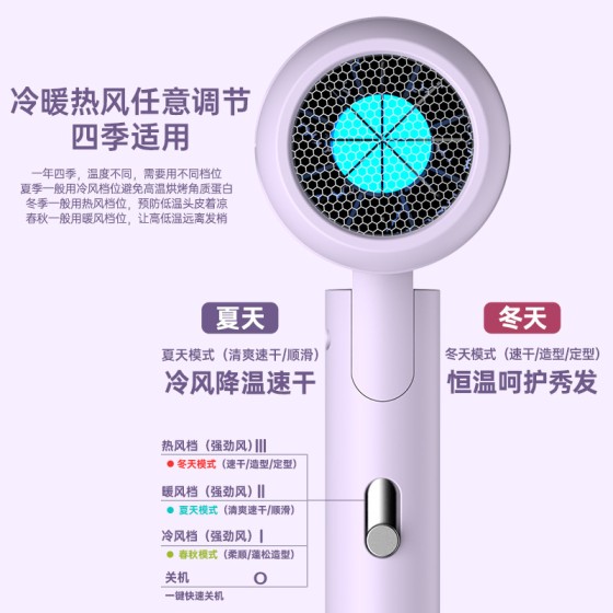 吹风机可折叠学生宿舍家用电吹风负离子护发吹风筒发廊大功率跨境