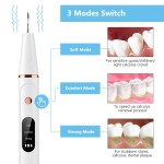 跨境新款超声波洁牙器牙垢清洁仪带LED灯多功能替换头三档俄罗斯