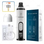 跨境3档LED双灯宠物磨甲器液晶屏大功率电动指甲刀猫狗充电修甲器
