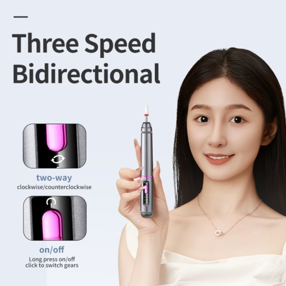 电动美甲磨甲器打磨机专业修死皮卸甲三档调节高转速跨境电商