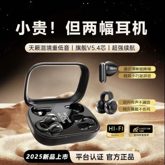 跨境新款Q10双耳情侣款无线蓝牙耳机OWS夹耳运动降噪耳机超长续航