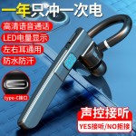 跨境新款商务无线蓝牙耳机X6入耳式挂耳式超长续航ENC通话数显5.3