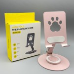 猫爪手机支架全金属桌面可360度° 旋转懒人追剧抖音直播创意礼品