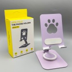猫爪手机支架全金属桌面可360度° 旋转懒人追剧抖音直播创意礼品