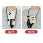 跨境新款手机挂脖支架户外垂钓骑行第一视角防抖拍照拍摄vlog直播