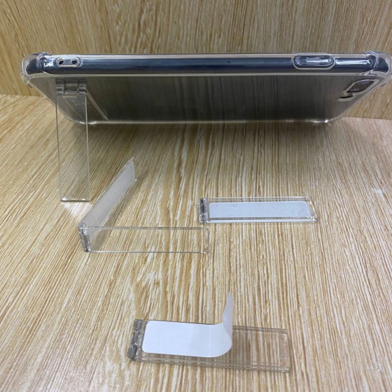 桌面一字背贴手机支架卡式长条翻盖折叠手机支架
