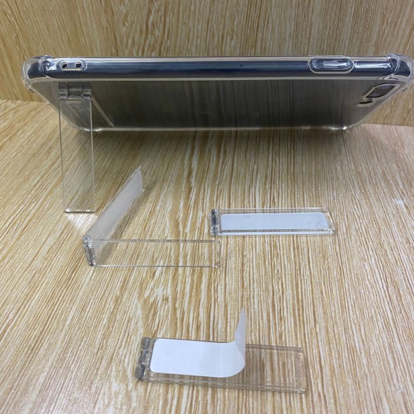 桌面一字背贴手机支架卡式长条翻盖折叠手机支架