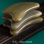 厂家白水牛角刮痧板 脸部加厚专用按摩器 头部经络刮痧美容院